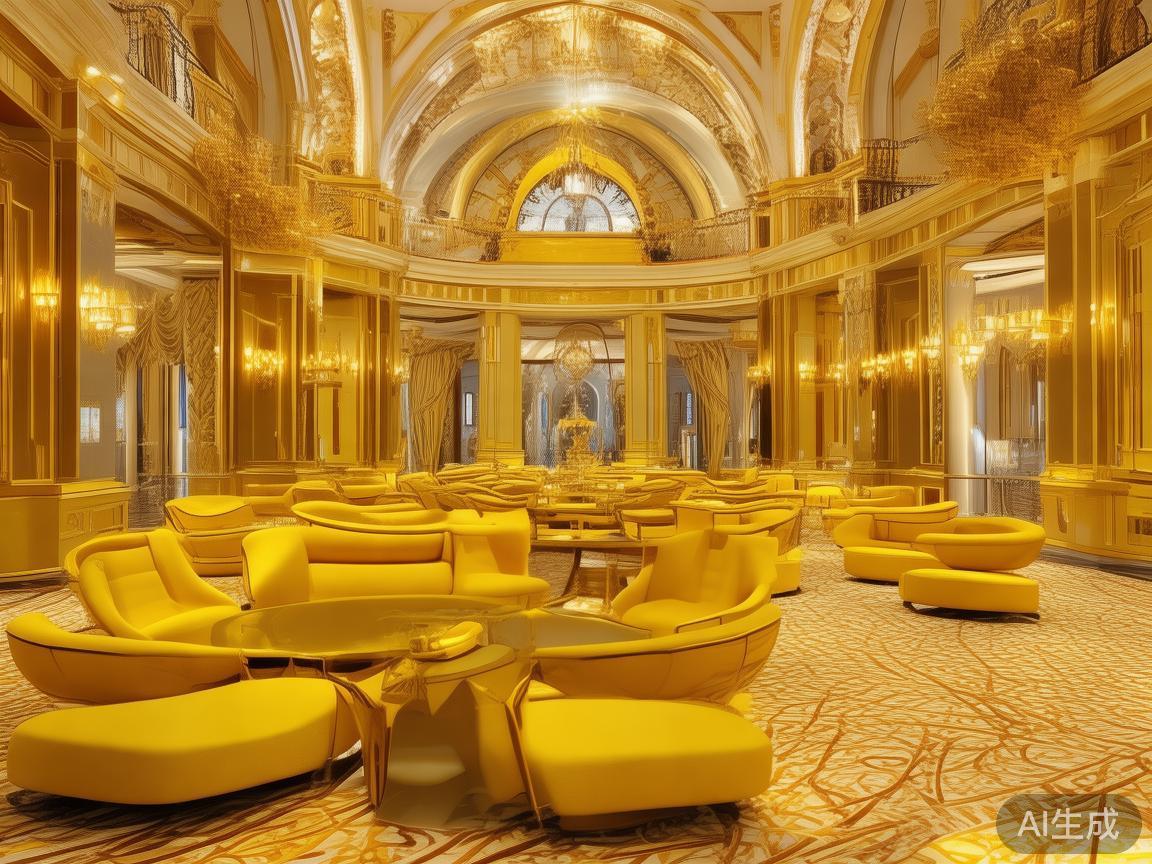 澳门皇家赌场黄色装修设计风格的详细介绍与分析 澳门皇家赌场以其宏伟的建筑和豪华的内部装修闻名。在